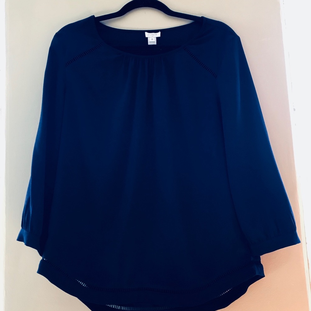 J. Crew blouse, Navy, Size M